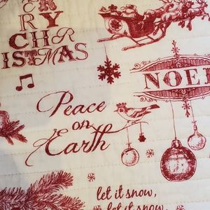 Reversible Christmas Quilt Plaid/Toile, Bedding